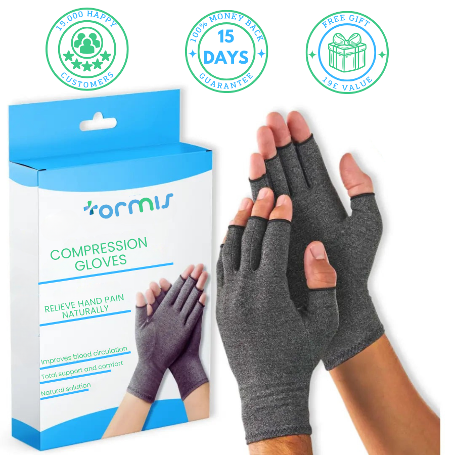 Pain-relieving compression gloves